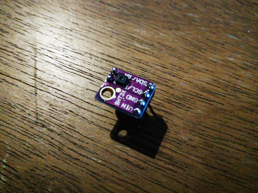 The SHT3X temperature/humidity sensor module.