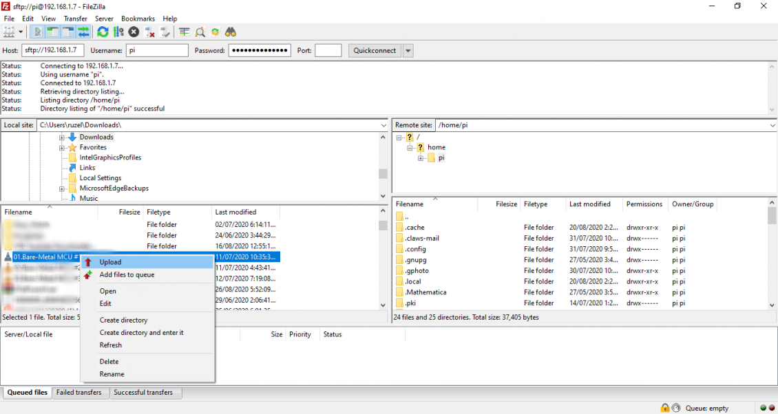 transfer files using filezilla command line