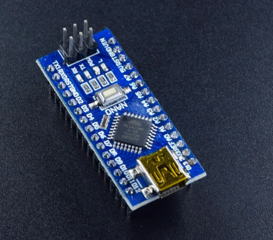Entwicklungsboard Nano CH340 (5V/16MHz) – Kompatibel Mit Arduino Nano, Mini-USB, ATMEL MCU, ISP-fähig, Mit PIN-Headern (unverlötet)