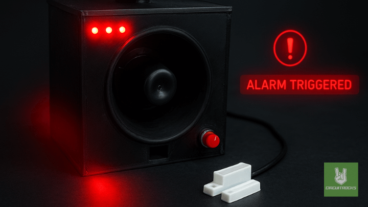 3D-Printed Magnetic Door Alarm | DIY Project Idea