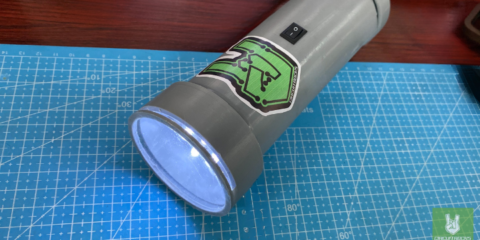 DIY 3D LED Flashlight with 9 white LEDs in 3D printed case
