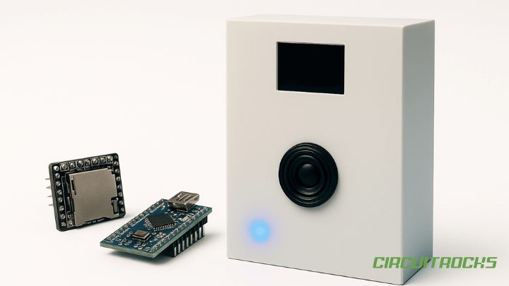 3D DIY Soundbox | Arduino Project Idea 3D DIY Soundbox with Arduino Nano, OLED display, and MP3 module – automatic music player with timed on-screen lyrics.