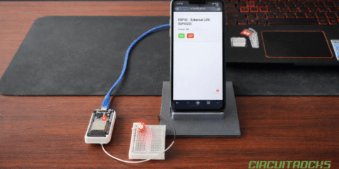 ESP32 external LED control via Wi-Fi using web server